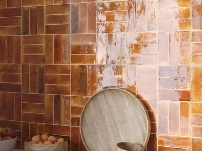 Burnt Orange With Brown Tiles