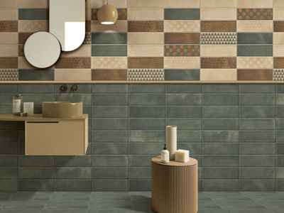 Olive Green With Brown Tiles